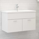 vidaXL Omarica za umivalnik bela 80x38,5x46 cm iverna pl., (20580067) Cene