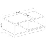 Hanah home Club sto Concept, 90x36x45 cm, krem | Eponuda.ba