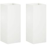  Vrtna saksija 2 kom. Bijela 20 x 20 x 50 cm Čelična vrata - Bijela 20 x 20 x 50 cm 2 | shoptok.hr