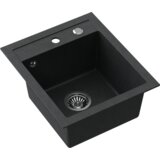 Sink Solution pomivalno korito LUMINA 60 - 430 x 500 mm - črn | Shoptok.si