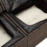  Set kauča u vrtu od 10 komada s jastucima smeđa poli ratan | shoptok.hr