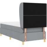 Box Spring Krevet s Madracem - Svjetlosiva - 90x200 cm Tkanina | shoptok.hr