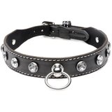 Strict Diamantni choker z obročkom, črn Cene