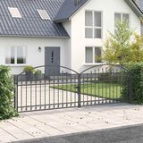 vidaXL Ograda vrata Ostalo Siva 400 x 125 cm Čelik Cijene
