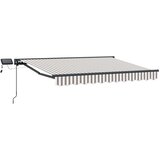 vidaXL Ručni okvir tende s LED-ima Svijetlo siva i bijela. 5 × 3 5 m - Svijetlosiva i bijela Antracit 5 × 3 5 m | shoptok.hr