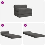 SOFA na razvlačenje Tamnosiva 200 x 70 x 10 cm Baršun | Shoptok.si