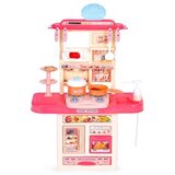 ECO TOYS Dečija kuhinja sa zvukom, led svetlom, sudoperom i 10 dodataka roze ( 65T-2 ) | ePonuda.com