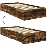vidaXL Okvir za krevet s ladicama Dimljeni hrast 90 x 190 cm - Dimljeni hrast 90 x 190 cm | shoptok.hr