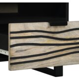vidaXL Stolić za kavu s ladicama s pohranom Bijela, Crna 80 x 50 x 40 cm | shoptok.hr