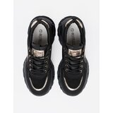 Shelvt Black sneakers with a decorative gold heart | shoptok.hr