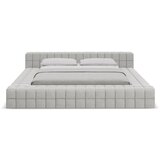 Makamii Svijetlo sivi tapecirani bračni krevet s podnicom 160x200 cm Akela – | shoptok.hr