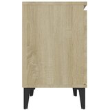  Noćni ormarići s metalnim nogama boja hrasta 40 x 30 x 50 cm | shoptok.hr
