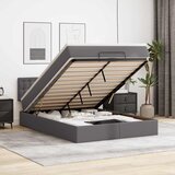  Otomanski krevet s madracem sivi 140x190cm umjetna koža | shoptok.hr