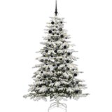 vidaXL Umetno Zložljivo Božično Drevo Bela 210 cm PE in PVC | Shoptok.si