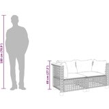  Kutne vrtne sofe s jastucima 2 kom crne od poliratana | shoptok.hr