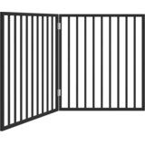 Sklopiva vrata za pse, 2 panela, crna, 160 cm, drvo topole | shoptok.hr