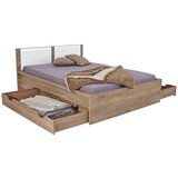 Mömax Postelja Avensis New, Temni Hrast, Bela, 140x200 | Shoptok.si