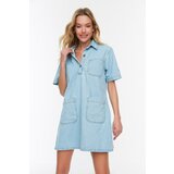 Trendyol Light Blue Pocket Detailed Denim Dress | shoptok.hr
