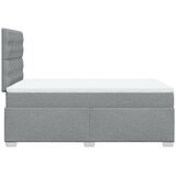  Krevet s oprugama i madrac svjetlosivi 120 x 200cm od tkanine | shoptok.hr