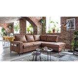 Miuform Smeđa sklopiva kutna garnitura od imitacije kože (s desnim kutom) Lofty Lilly – | shoptok.hr