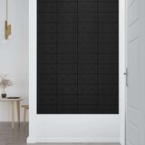  Zidne ploče od umjetne kože 12 kom crne 30 x 15 cm 0 54 m² | shoptok.hr