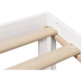  Knjižna postelja brez vzmetnice bela 75x190 cm trdna borovina | Shoptok.si