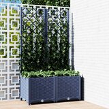  Vrtna žardinjera s rešetkom plavo-siva 80x40x136 cm PP | shoptok.hr