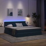  LED krevet za pohranu s madracem Tamno plava 180 x 200 cm | shoptok.hr