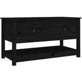 vidaXL Klubska mizica črna 102x49x55 trdna borovina, (20602387) | Shoptok.si