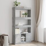 vidaXL Visoka omara betonsko siva 92x33x180 cm inženirski les Cene