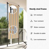  Vanjska roleta žuto-bijela 120 x 270 cm od tkanine i čelika | shoptok.hr