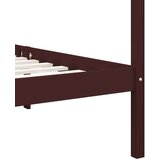 Posteljni okvir z baldahinom temno rjav iz borovine 120x200 cm | Shoptok.si