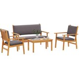 vidaXL Vanjski set kauča Set od 4 Nauljeni završetak Čvrsto drvo akacije | shoptok.hr
