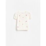 Reserved Pulover kratkih rukava s viskozom - krem | shoptok.hr