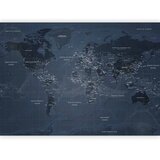  Foto tapeta - World map in blue - continents with inscriptions in English 450x315 Standard | shoptok.hr