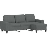  Trosjed s tabureom tamnosivi 180 cm od tkanine | shoptok.hr
