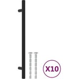 vidaXL Ročaji za omarico 10 kosov črni 192 mm nerjaveče jeklo | Shoptok.si