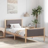  Okvir za krevet Sivo-smeđa 90 x 190 cm tkanina | shoptok.hr