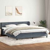 vidaXL Krevet s oprugama s madracima tamnosivi 180x220 cm baršunasti | shoptok.hr