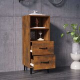  Komoda dimljeni hrast 34,5x34x90 cm konstruiran les, (20654424) | Shoptok.si