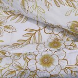 Set posteljine za poplun bijelo-smeđi 135 x 200 cm pamučni | shoptok.hr