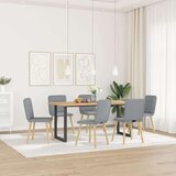 vidaXL Blagovaonske stolice od tkanine 6 kom svjetlosive | shoptok.hr