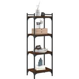  Regal za knjige 4 razine smeđa boja hrasta 40x30x120 cm drveni | shoptok.hr