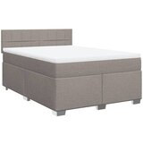 vidaXL Box spring postelja z vzmetnico taupe 160x200 cm blago, (21307573) | Shoptok.si
