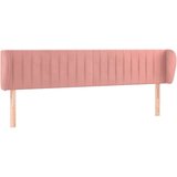  Uzglavlje s ušima ružičasto 183x23x78/88 cm baršunasto | shoptok.hr