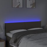  LED uzglavlje smeđesivo 144x5x78/88 cm od tkanine | shoptok.hr
