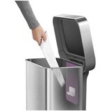 simplehuman Jeklen koš za smeti s pedalom v srebrni barvi 45 l – | Shoptok.si