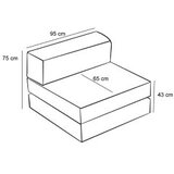 Atelier Del Sofa Sklopiva fotelja Comfort, 95 x 75 x 95 cm, antracit | Eponuda.ba