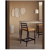 Kave Home Crna/u prirodnoj boji barska stolica od punog hrasta (visine sjedala 70 cm) Analy – | shoptok.hr