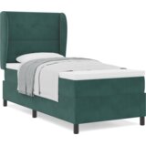  Box Spring Postelja z Blazino Temno Zeleno 80x200 cm Žamet, (22052233) | Shoptok.si